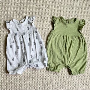 Fred & Flo Baby Girl 2 Pack Romper Set